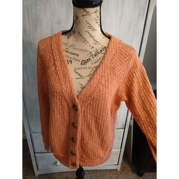 Two by Vince Camuto V neck Cardigan Nwt Sm Fall Boho Cottage Core Feminine - Picture 2 of 11